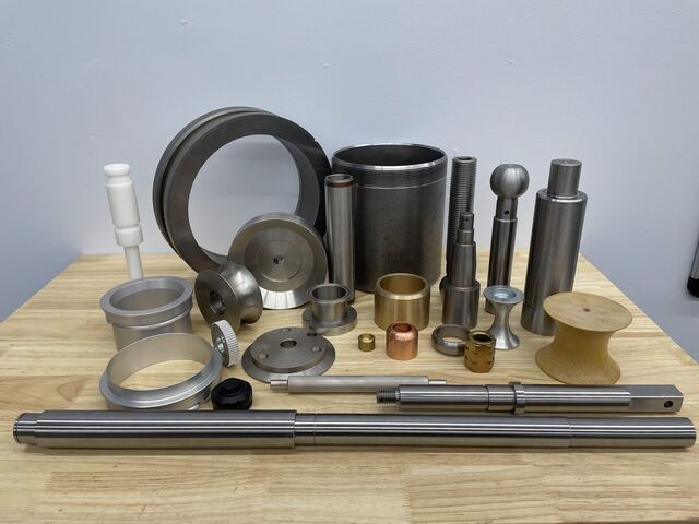 CNC turned sleeves, bushings and shafts produced at RG Manufacturing