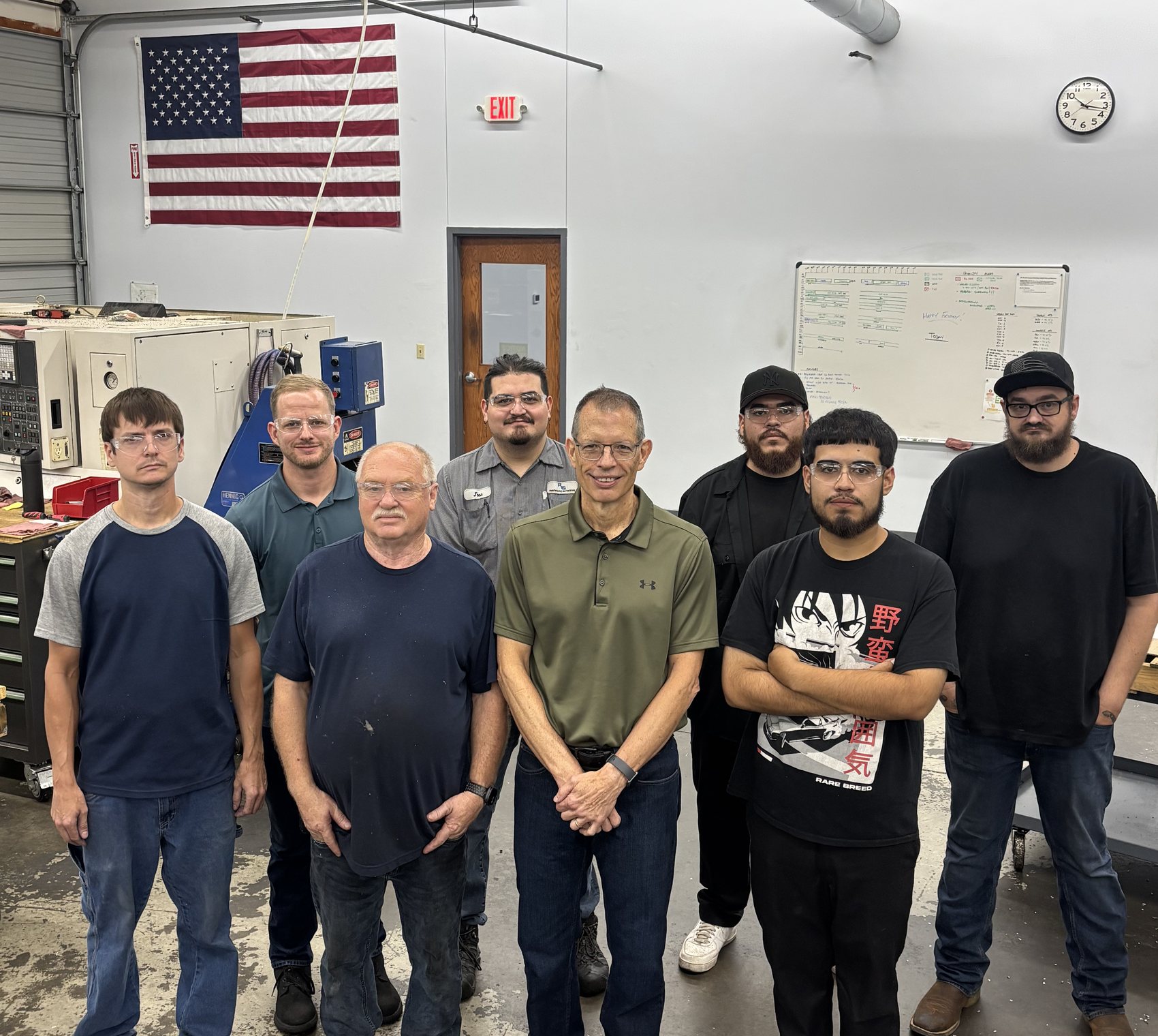 The RG Manufacturing and Machining team on the shop floor in Rockford, Illinois